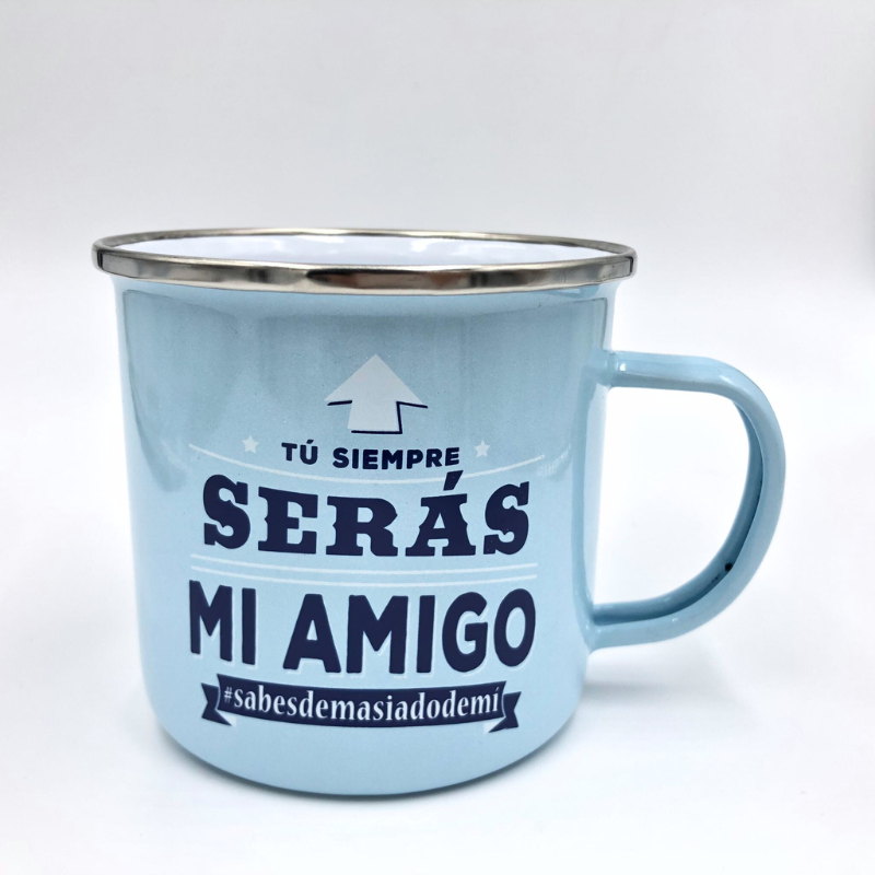 TAZA ESMALTADA PERSONALIZADA AMIGO