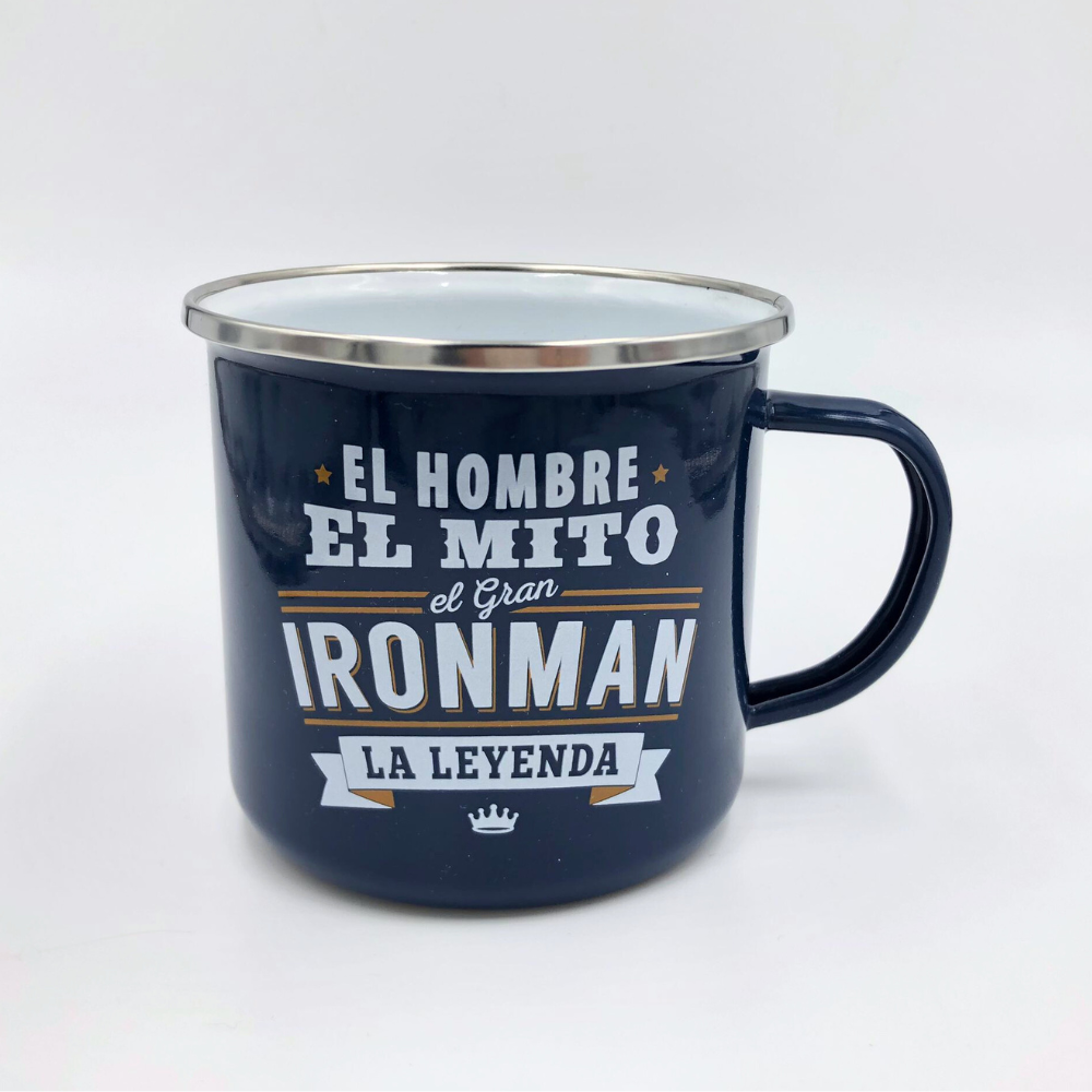 TAZA ESMALTADA PERSONALIZADA IRONMAN