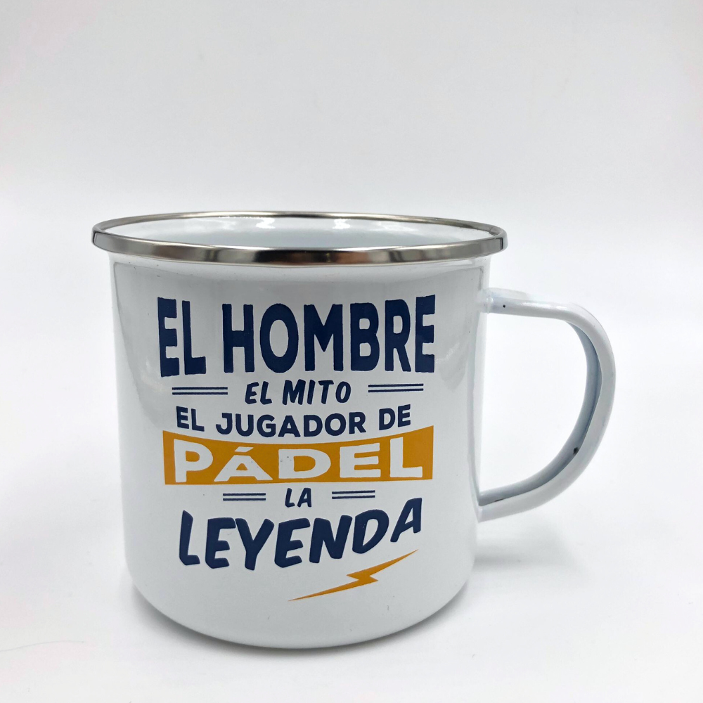 TAZA ESMALTADA PERSONALIZADA PÁDEL