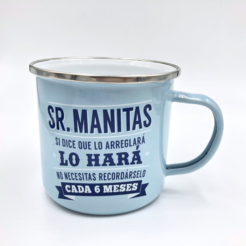 TAZA ESMALTADA PERSONALIZADA SR. MANITAS