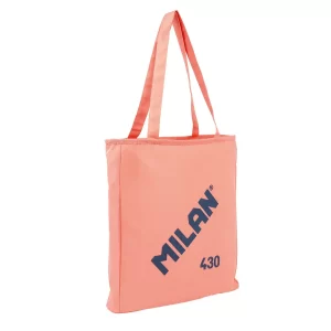 BOLSO TOTE BAG CON CREMALLERA MILAN 430 SALMÓN