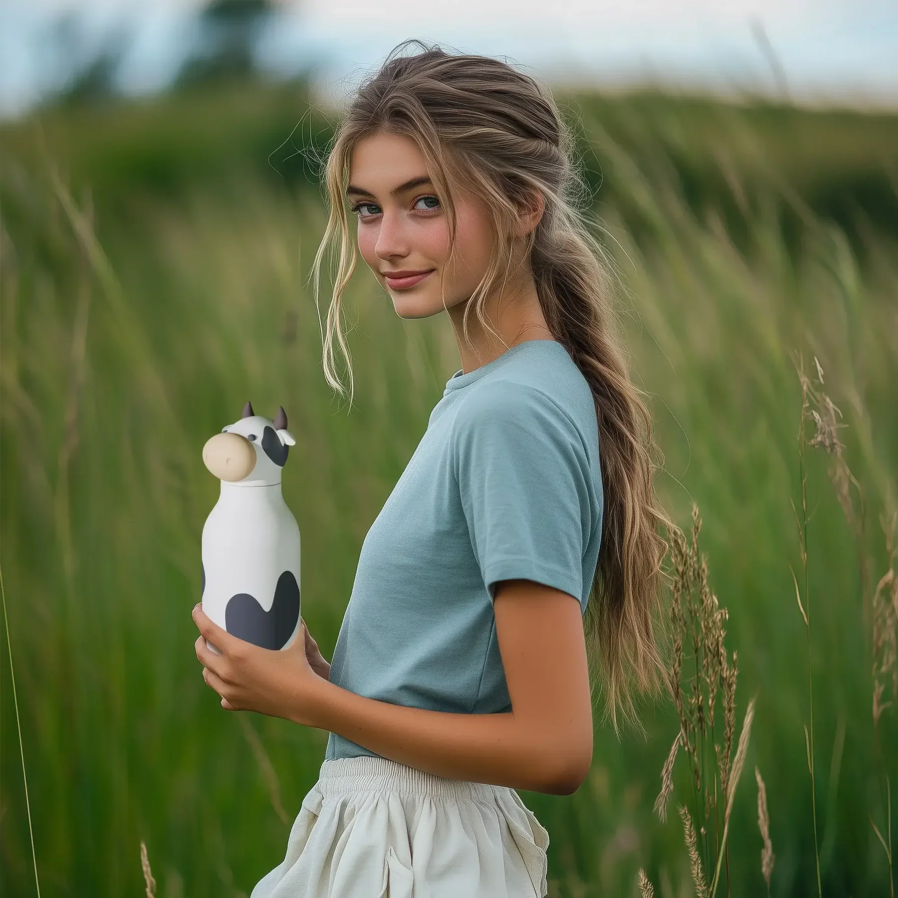 BOTELLA TERMO VACA 460ml ASOBU BESTIE - Imagen 3