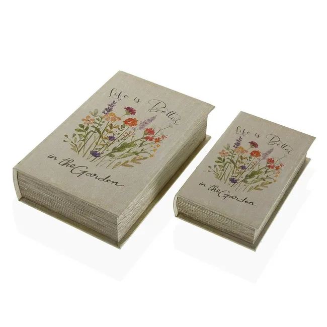 CAJA LIBRO GARDEN 2 TAMAÑOS VERSA - Imagen 2