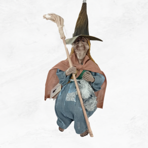 DECORACIÓN FIGURA DE BRUJA SENTADA