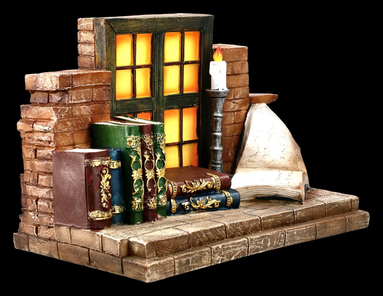 FIGURA DE RESINA DE LIBRERÍA CON GATOS WICCA - Imagen 4
