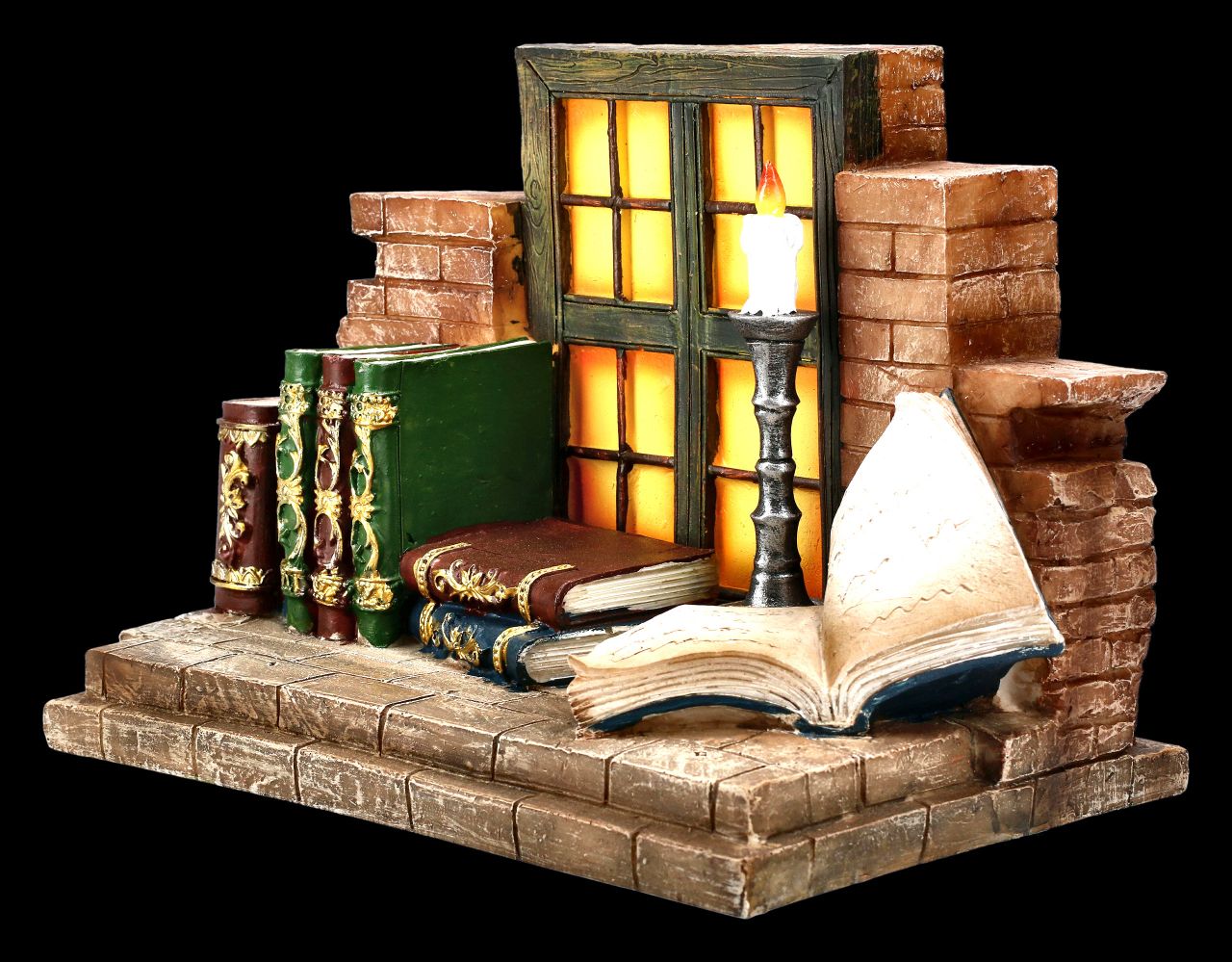 FIGURA DE RESINA DE LIBRERÍA CON GATOS WICCA - Imagen 5