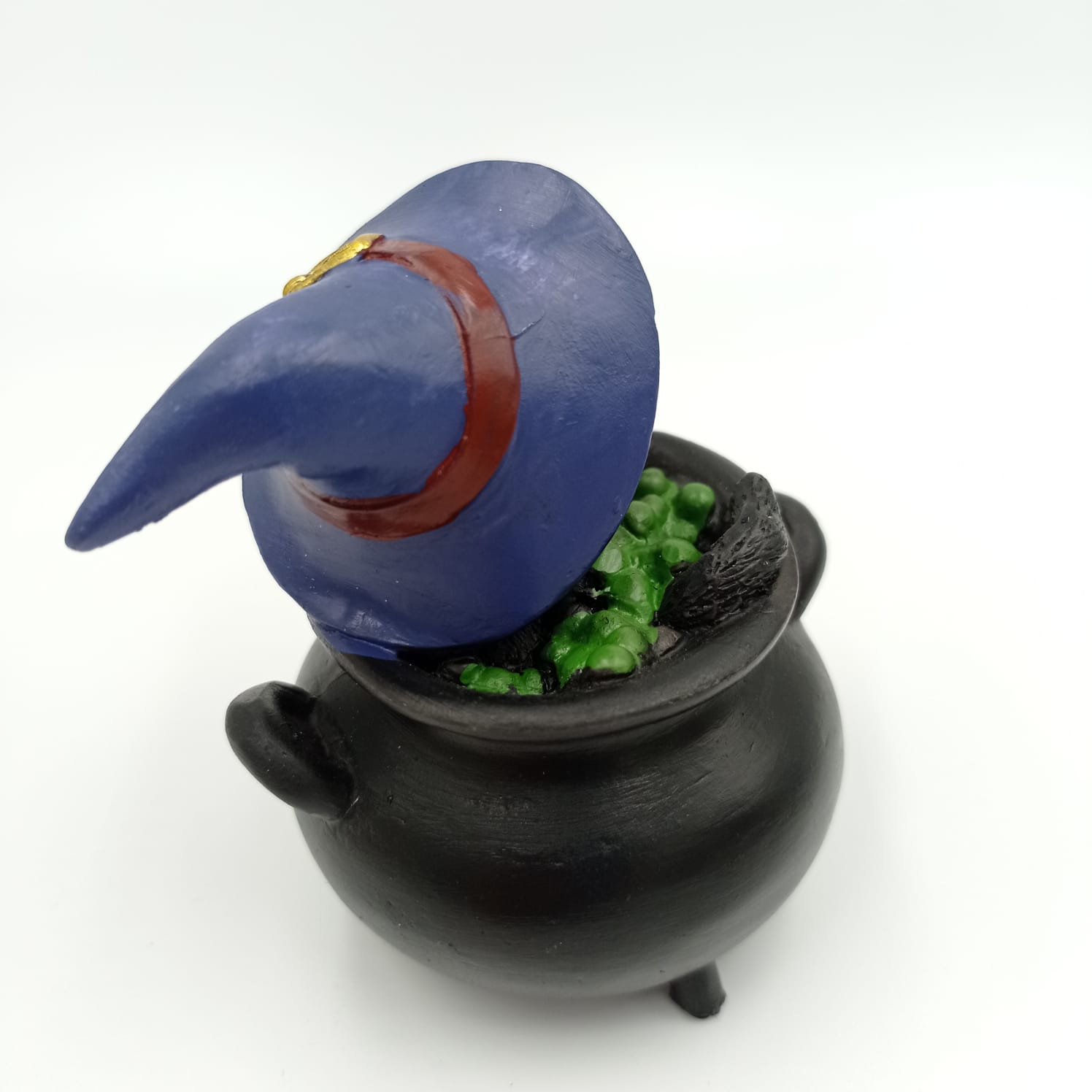 FIGURA DE RESINA GATO WICCA CON CALDERO - Imagen 3