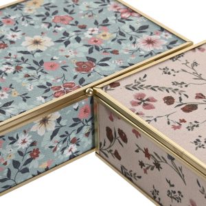 JOYERO DE CRISTAL FLORES CON ESPEJO ITEM