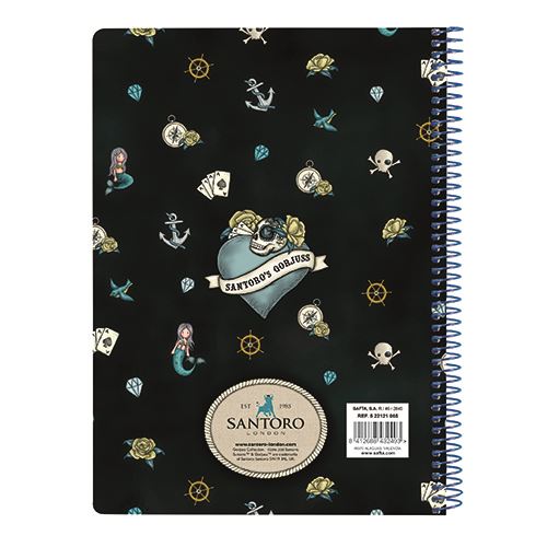 LIBRETA A5 SANTORO GORJUSS BLACK PEARL TAPA DURA - Imagen 2