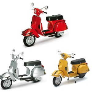 MOTO VESPA MINI PLATEADA NEWRAY VARIOS COLORES