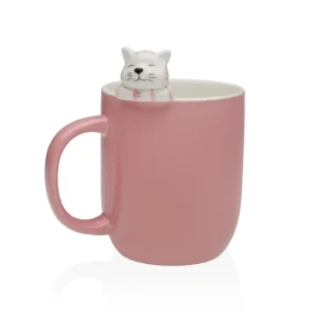 MUG GATO ROSA VERSA