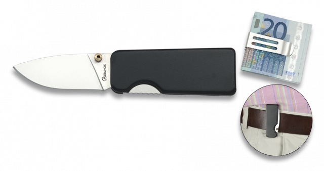 NAVAJA NEGRA CON CLIP 5CM ALBAINOX - Imagen 2
