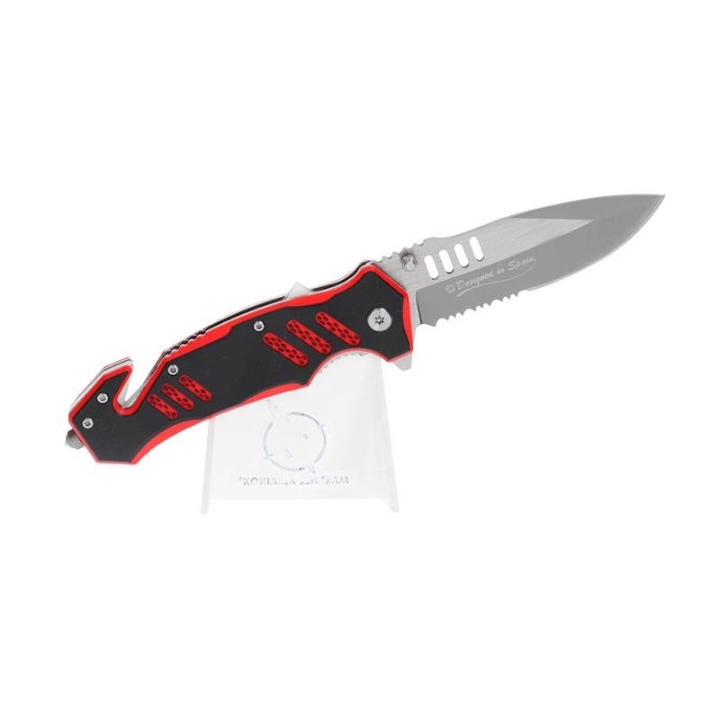 NAVAJA TÁCTICA K25 G10 NEGRA Y ROJA 8,8CM - Imagen 3