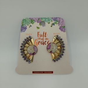PENDIENTES ABANICO LILA FULL OF GRACE