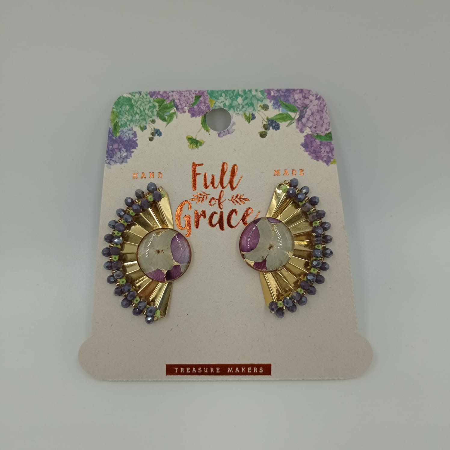 PENDIENTES ABANICO LILA FULL OF GRACE