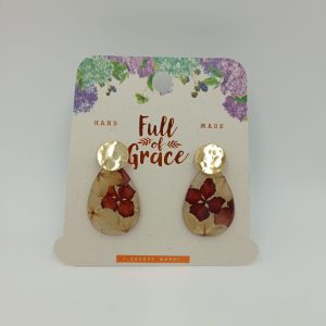 PENDIENTES FOG OVAL MARRÓN FULL OF GRACE