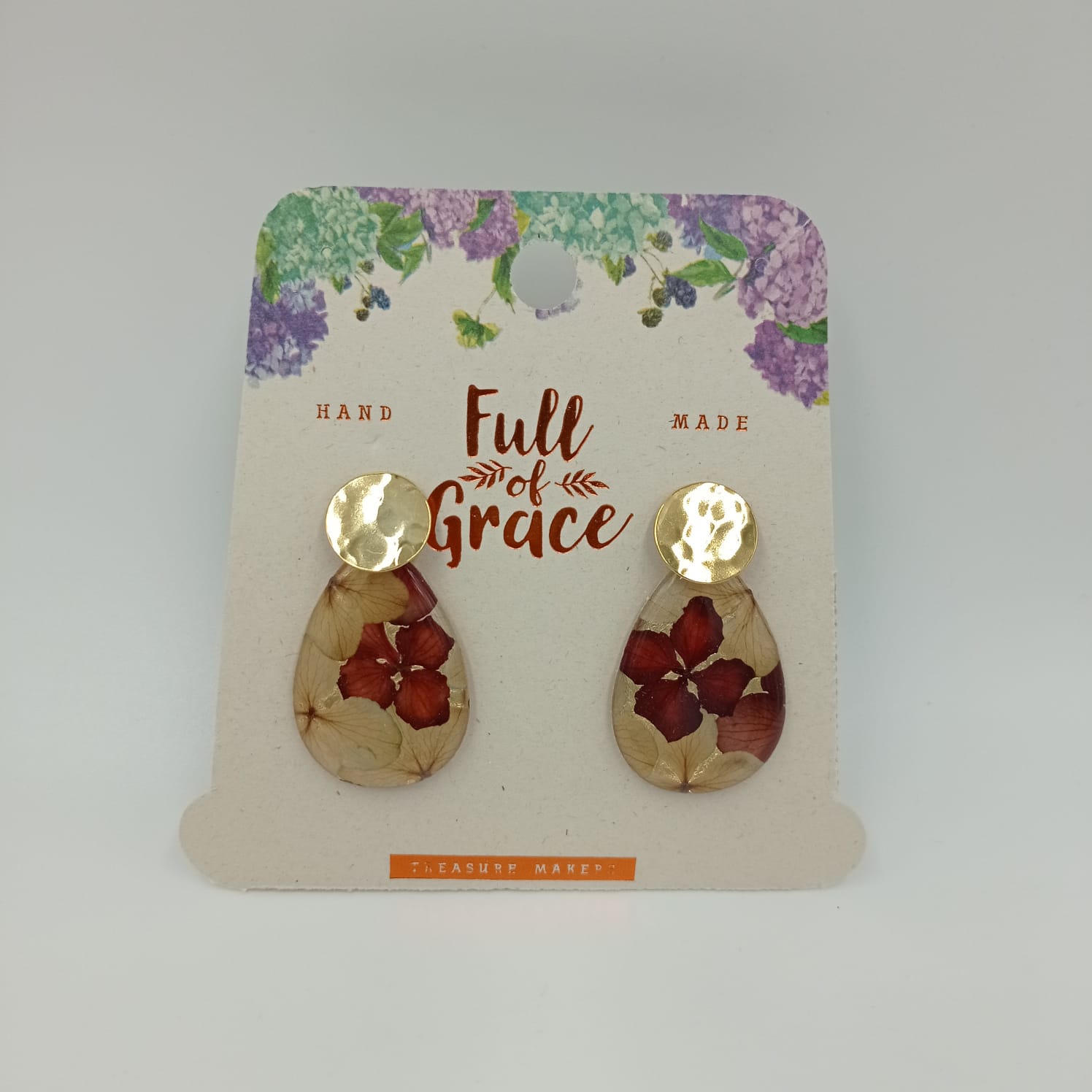 PENDIENTES FOG OVAL MARRÓN FULL OF GRACE