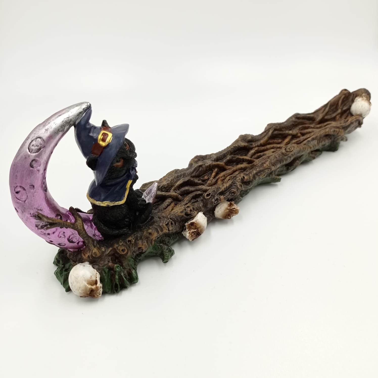 QUEMADOR DE INCIENSO FIGURA GATO WICCA - Imagen 2