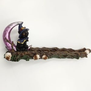 QUEMADOR DE INCIENSO FIGURA GATO WICCA