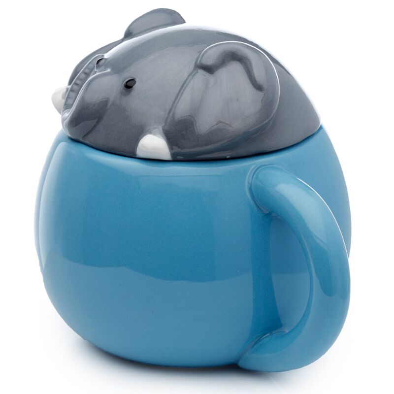 TAZA DE CERÁMICA CON TAPA ELEFANTE PUCKATOR - Imagen 3