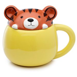 TAZA DE CERÁMICA CON TAPA TIGRE PUCKATOR