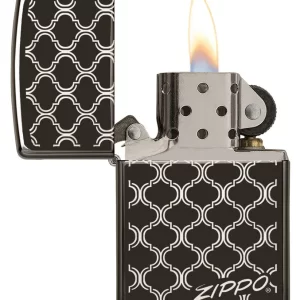 ZIPPO ART DECO PATTERN PLATA