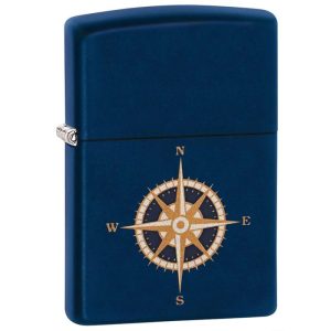 ZIPPO AZUL BRÚJULA