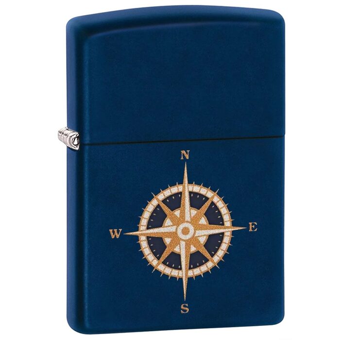 ZIPPO AZUL BRÚJULA