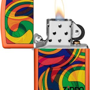 ZIPPO COLORFUL ABSTRACT ORANGE