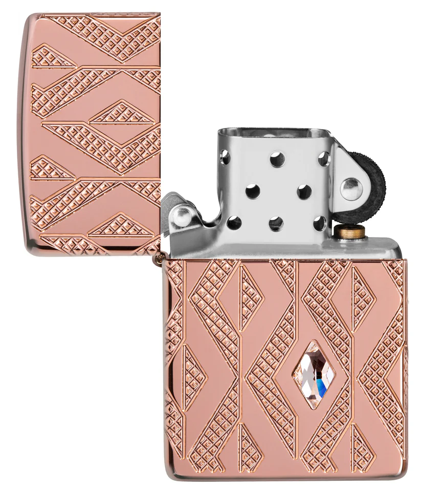 ZIPPO GEOMETRIC DIAMOND PATTERN DESIGN - Imagen 6