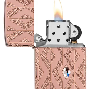 ZIPPO GEOMETRIC DIAMOND PATTERN DESIGN