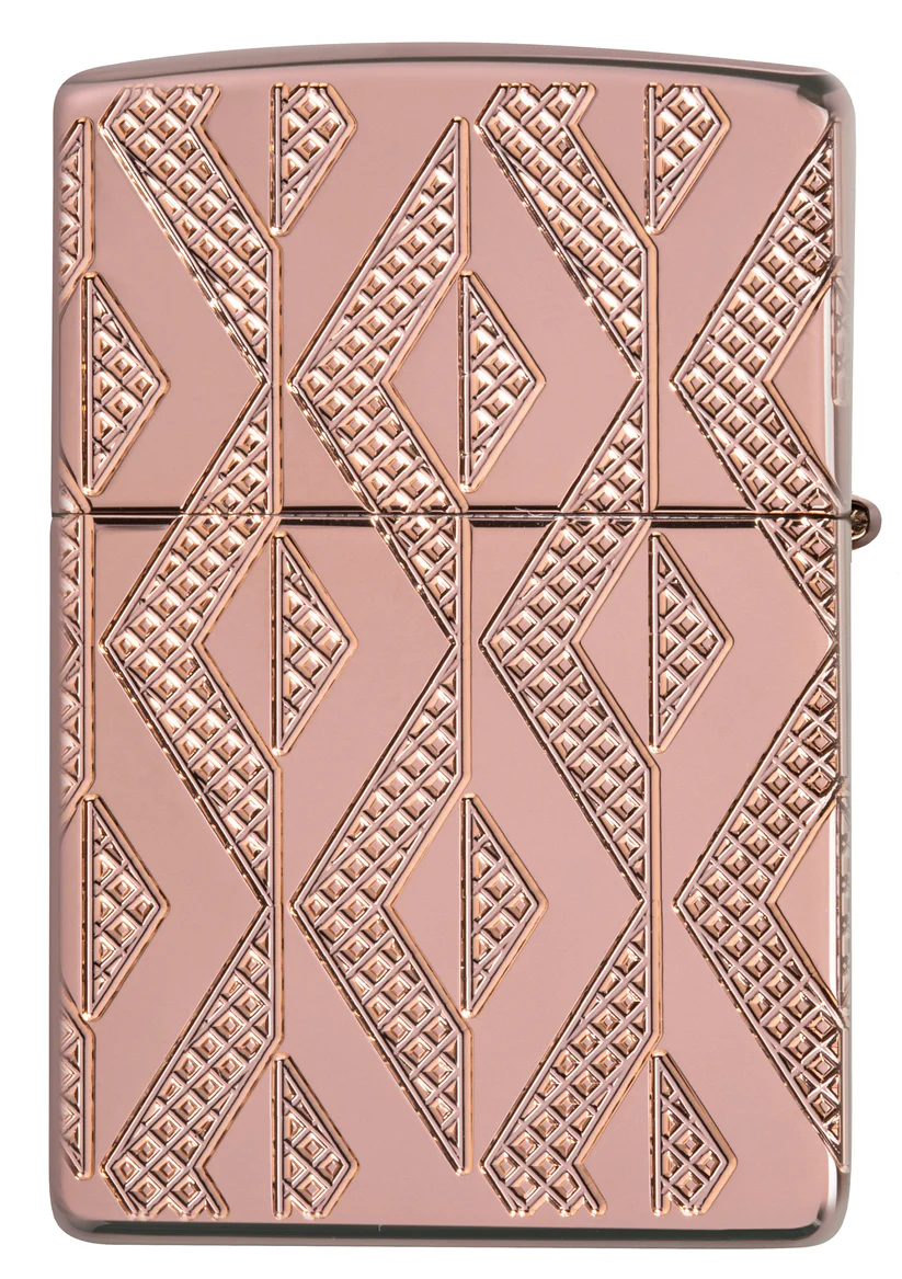 ZIPPO GEOMETRIC DIAMOND PATTERN DESIGN - Imagen 4