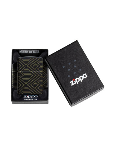 ZIPPO GOLD GEOMETRIC LINES - Imagen 4