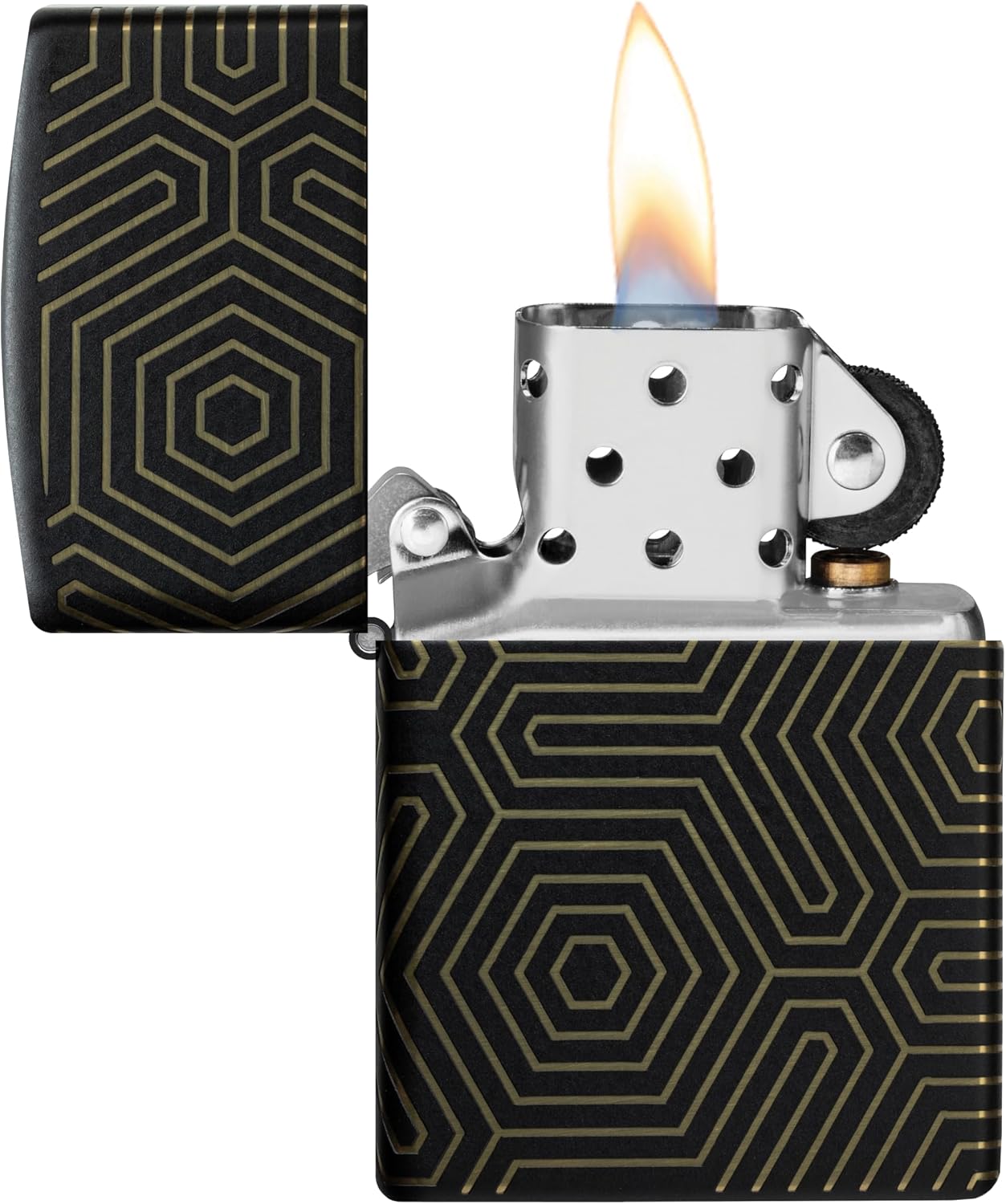 ZIPPO GOLD GEOMETRIC LINES - Imagen 3