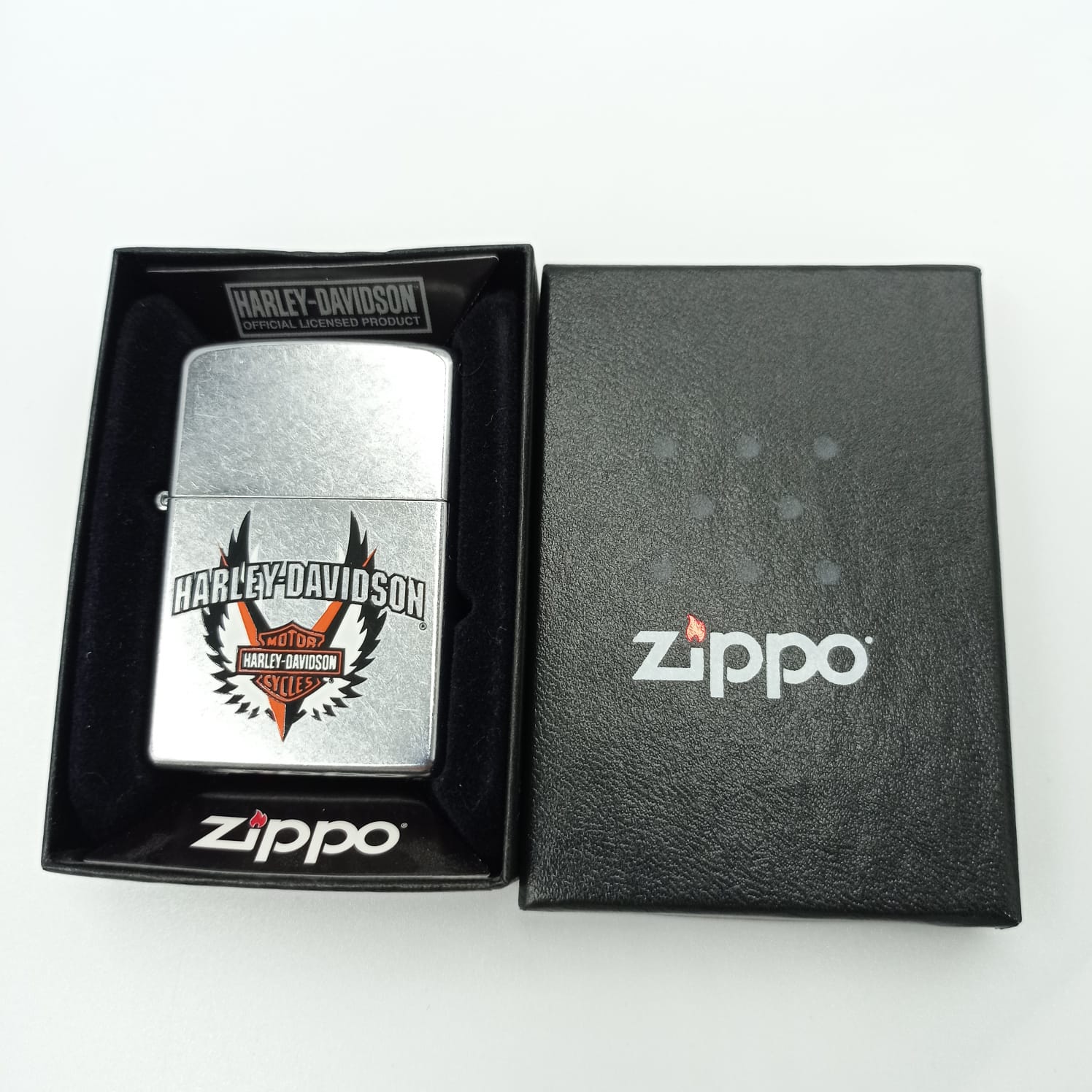 ZIPPO HARLEY DAVIDSON ORANGE BLACK