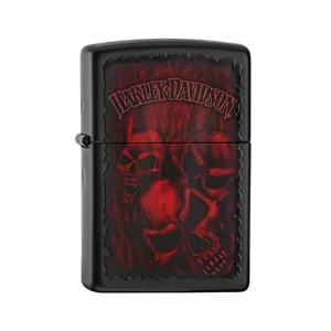 ZIPPO HARLEY DAVIDSON RED SKULLS LIGHTER