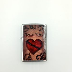 ZIPPO HEART BLACK TATTOO