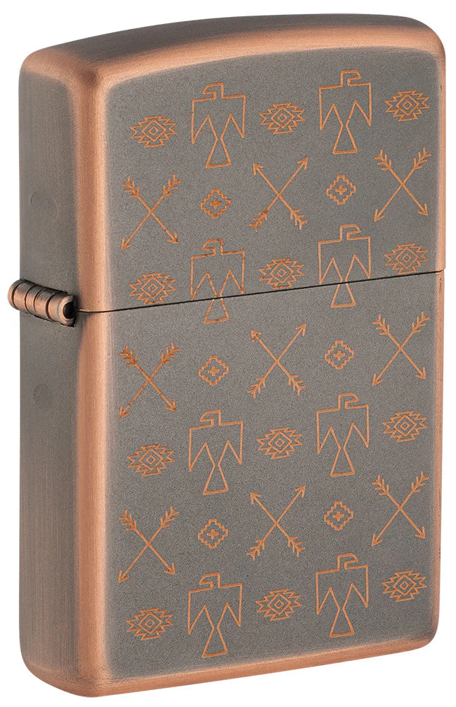 ZIPPO INDIAN PATTERN RUSTIC BRONZE - Imagen 2