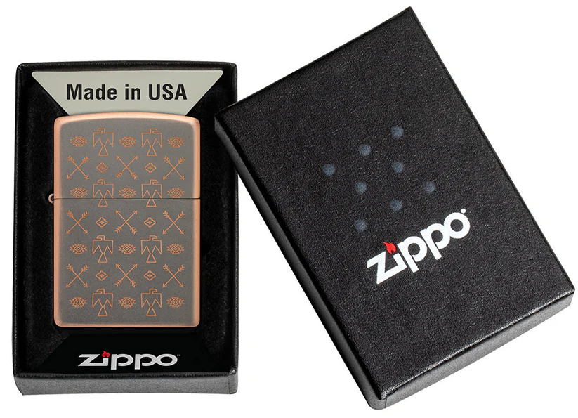 ZIPPO INDIAN PATTERN RUSTIC BRONZE - Imagen 3