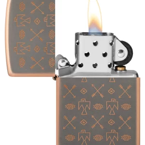 ZIPPO INDIAN PATTERN RUSTIC BRONZE