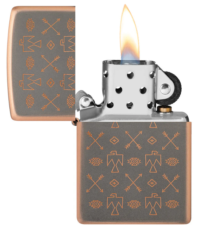 ZIPPO INDIAN PATTERN RUSTIC BRONZE