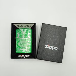 ZIPPO SCROLL AMERICAN CLASSIC VERDE