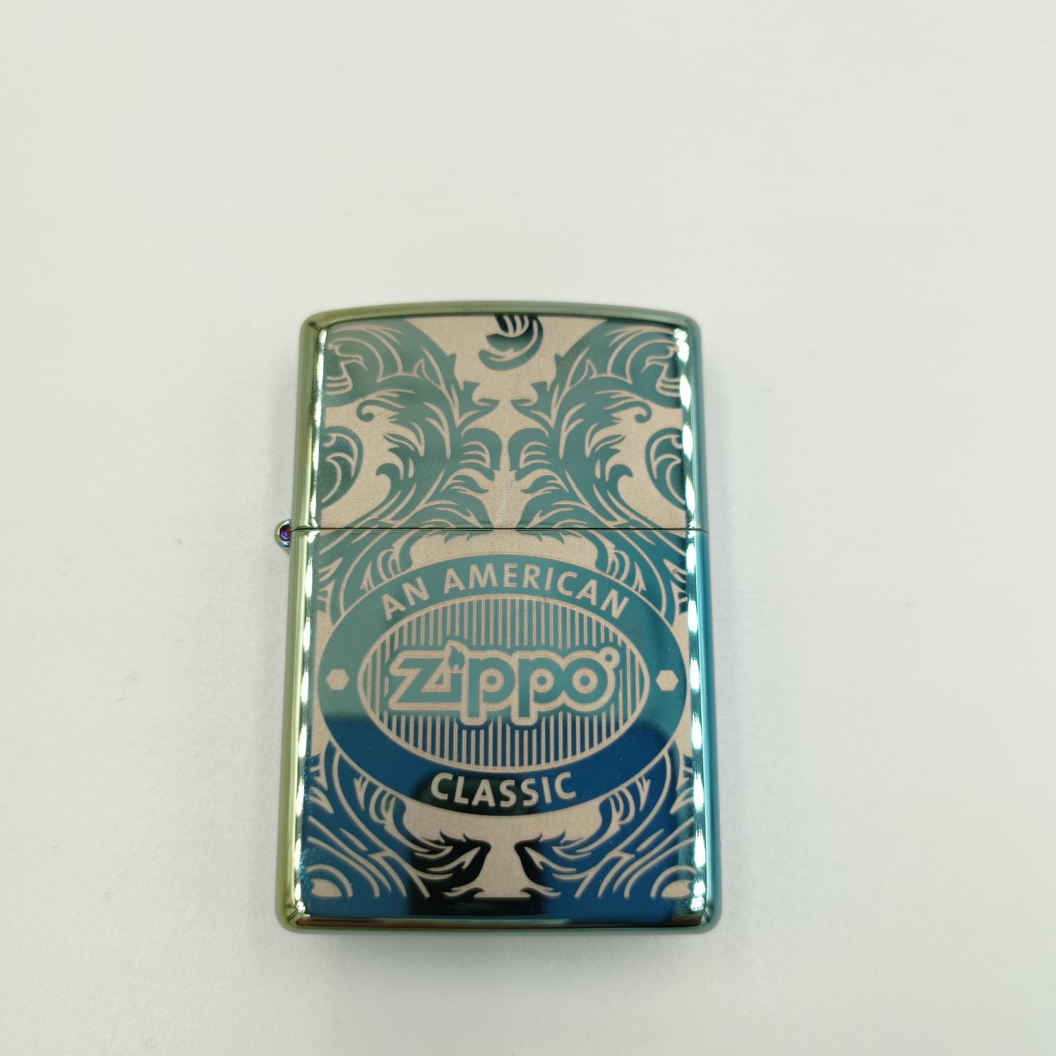 ZIPPO SCROLL VERDE GRABADO - Imagen 2
