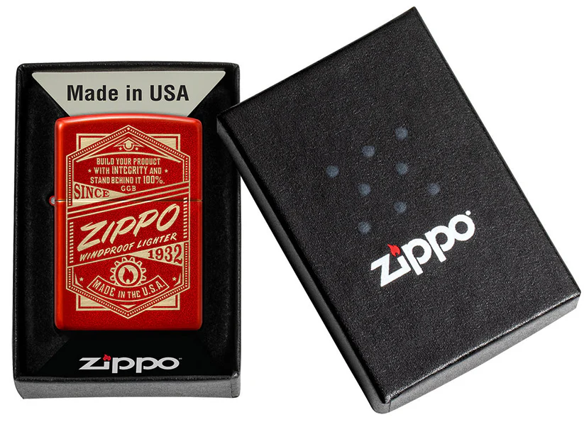 ZIPPO VINTAGE ROJO ORO - Imagen 4