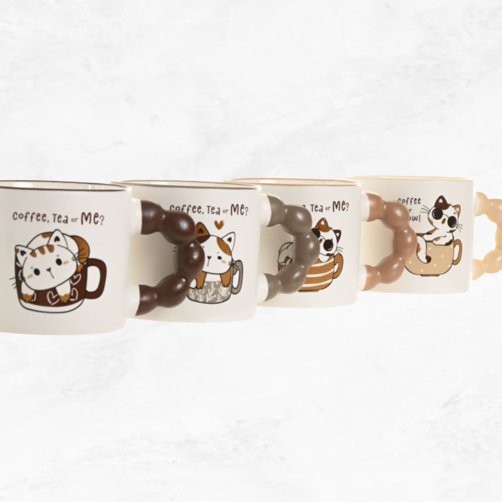 Taza Gatos Asas de Bolas - Imagen 2