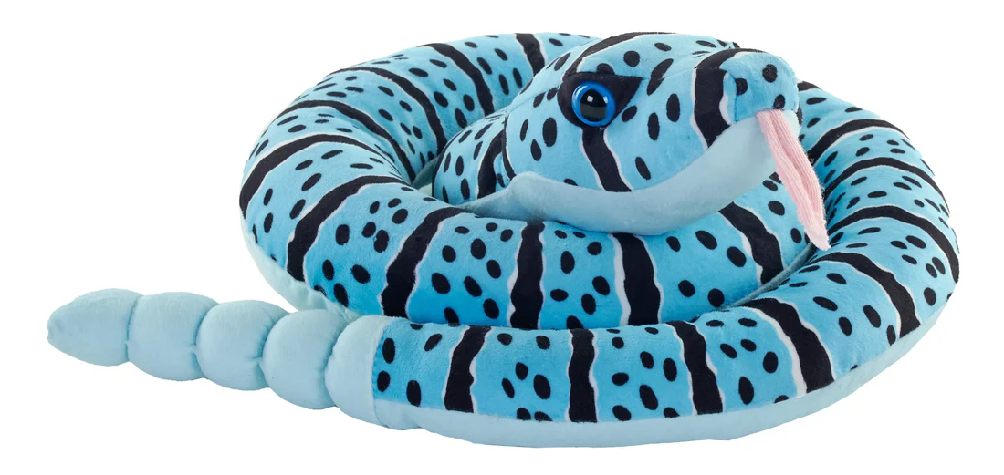 Serpiente de Cascabel Azul de Peluche