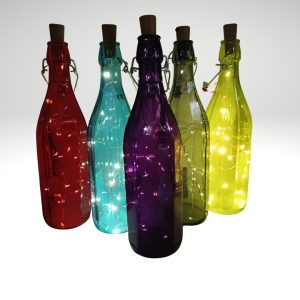 Botella Decorativa con Luz LED