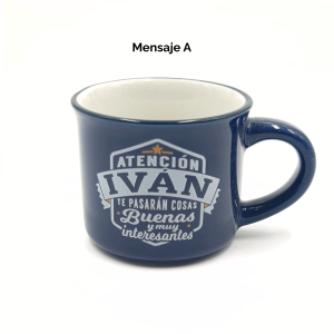 Taza Espresso Hombre. Personalizado ( Letra J a la V )