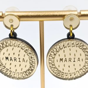 Pendientes de Metacrilato Efecto Espejo - GALLETA MARÍA